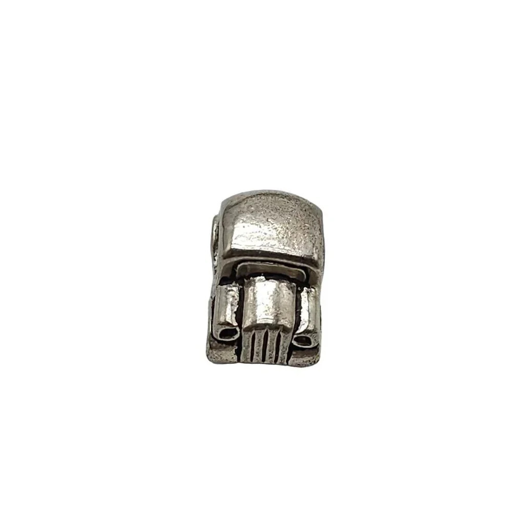 Vintage Sterling Silver Car Charm Bead For Bracelets Necklace